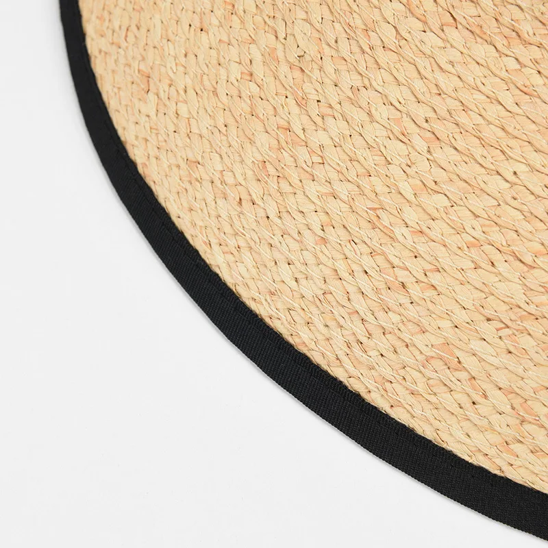 Women’s Summer Designer Straw Sun Hat Foldable Raffia Large Brim Hollow Top Beach Hat Safety Accessories Wide-brim hats