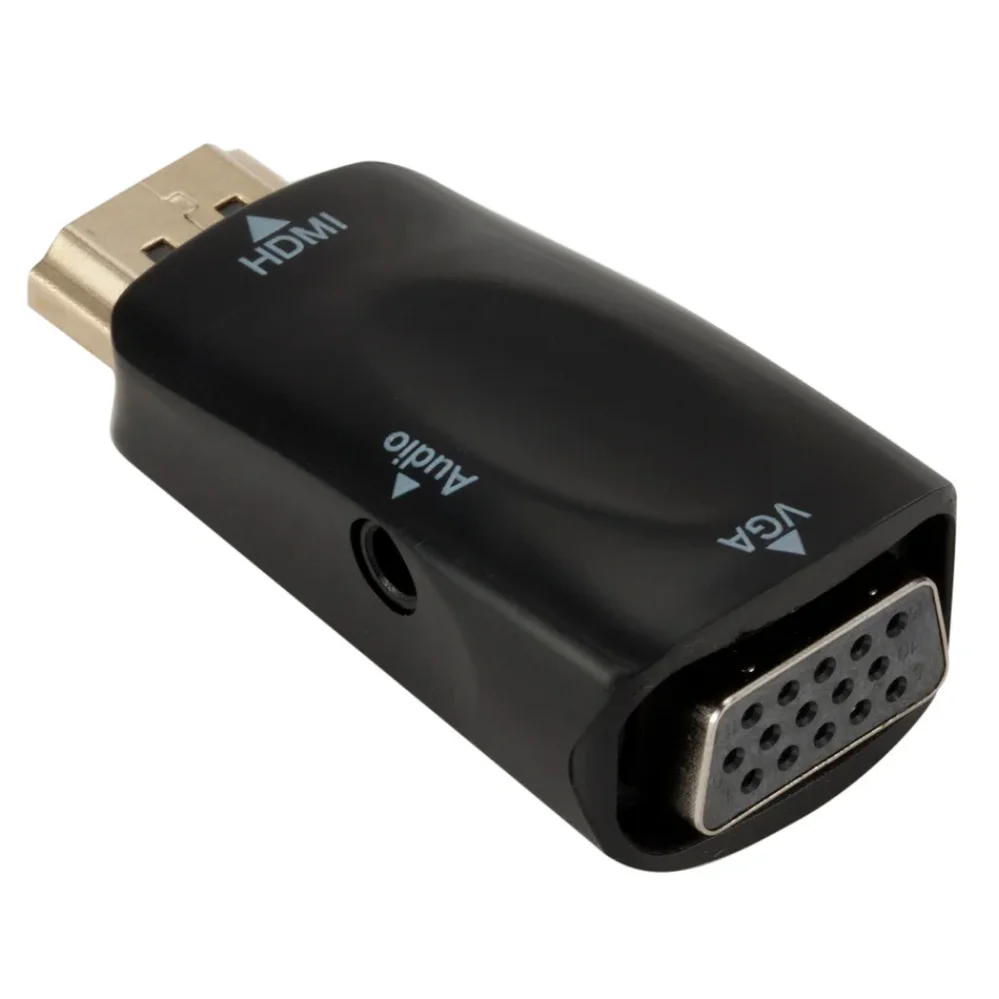 HDMI to VGA Adapter With 3.5Mm Jack Audio Cable HD 1080P HDMI Male To HDMI-compa