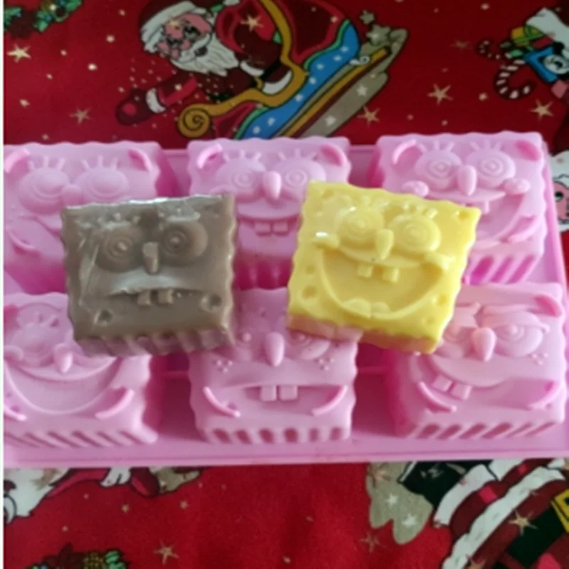 6 홀 실리콘 몰드 초콜릿 비누 몰드 퐁당 제과점 캔디 바 몰드 장식 케이크 베이킹 액세서리 Bakeware 도구