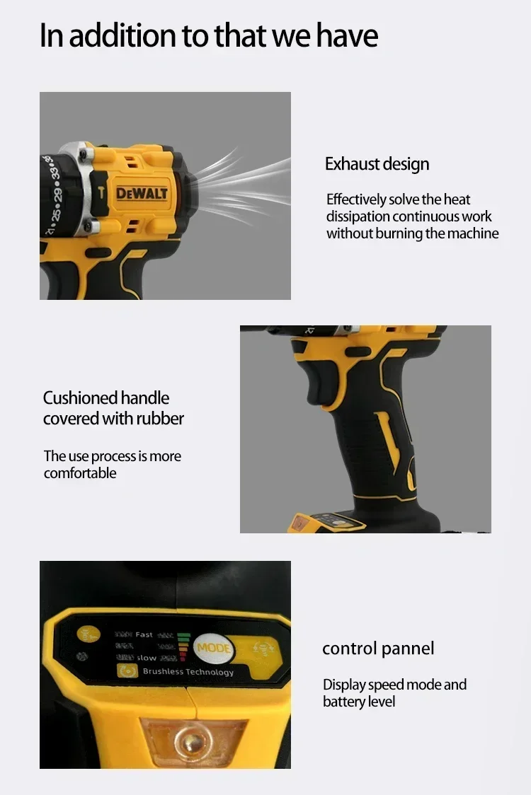DEWALT DCD805 Brushless Compact Electric Screwdriver Hand Drill Impact Drill 20V Rechargeable Lithium Battery charger S9701437faec7412c8942dffb7ca7ea1cQ