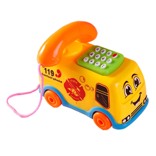 1pcs Baby Toys Music Cartoon Bus Phone Educational Developmental Kids Toy Gift Children Early Learning Exercise Baby Kids Game 1