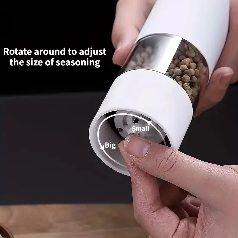 Automatic Electric Pepper Grinder Salt Mill Adjustable Spice Crusher Kitchen Gadgets Supplies Reusable