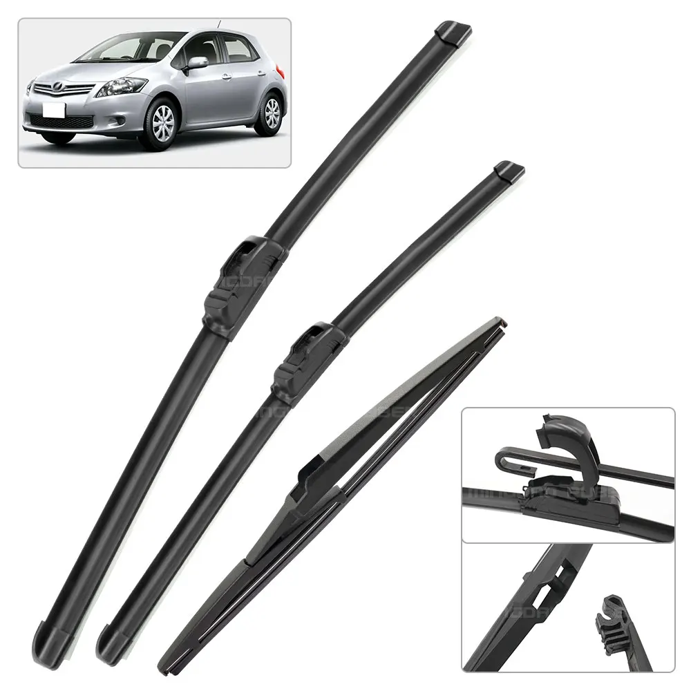Limpiaparabrisas Bosch Juego De Limpiaparabrisas Delantero Y Trasero Para TOYOTA AURIS E15, Años 2006 A 2015 - Fácil Instalación Recambo Reloj Oris