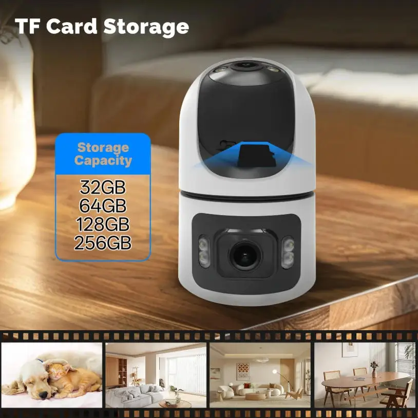 YOOSEE 8MP Indoor Smart WiFi Camera Dual Lens IP Camera Color Night Vision Two-Way Audio Security CCTV Surveillance Baby Monitor 4