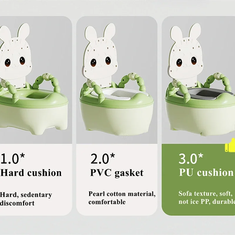Baby Potty Toilet Training Seat Pink Cartoon Rabbit Thickening Children's Special Potty Baby Urinals Boys Girls Toilet Supplies