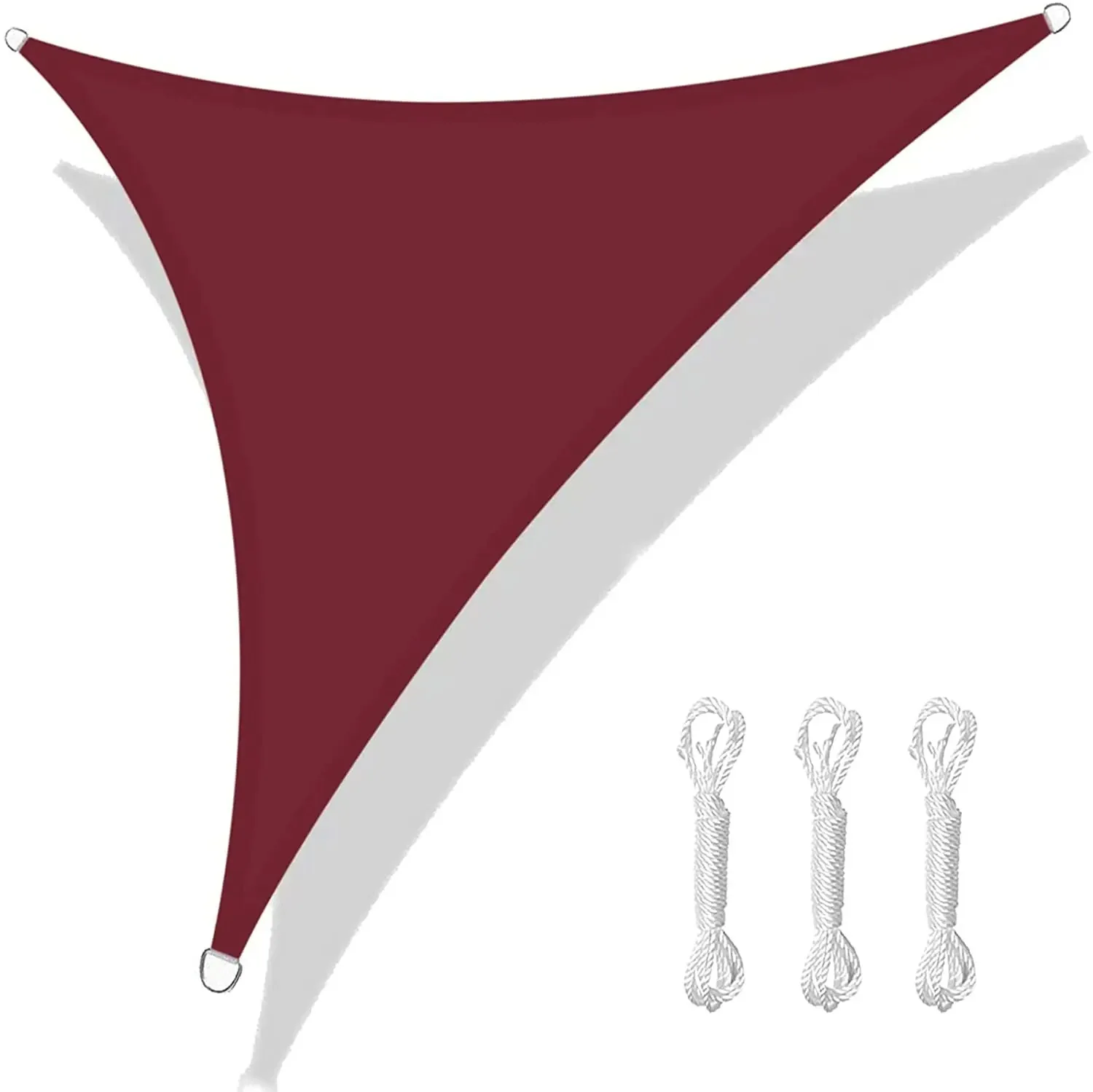 thumbnail image 1 of Toldo de vela de sombra triangular de 5/3,6/3/2 m, impermeable, con protección contra rayos UV del 98 %, con cuerda gratis para jardín, patio, pérgola, cenador, 1 of 5