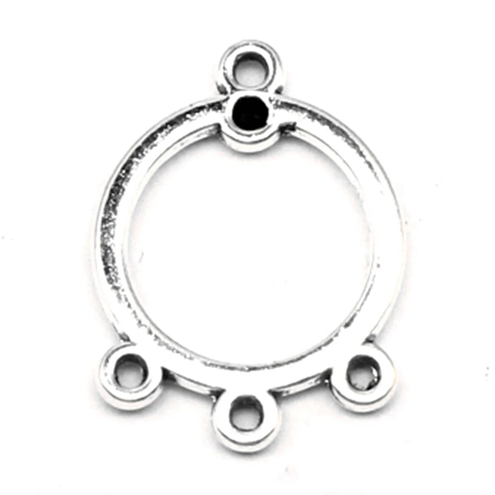 

20 pieces 14x19mm circle earring connector Jewelry making best gift