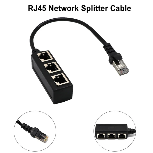 Divisore Cavo Lan Adattatore Ethernet RJ45 1 A 2 - Splitter Maschio/Femmina | Compatibile Con Cat5/6/7 | 16cm Ethernet Duplicatore