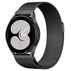 Sleek Magnetic Milanese Loop Strap - Premium Watch Band Bracelet - 20mm watch band (01 black)