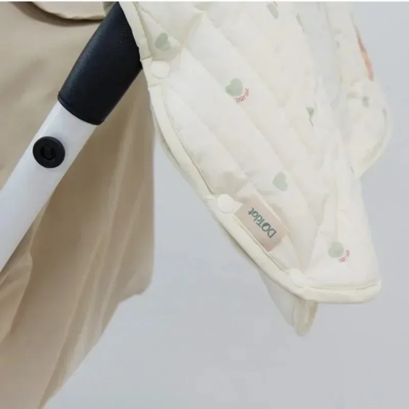 Korean Baby Stroller Gloves Winter Waterproof Fleece Thick Pram Hand Muff Warmer Anti-Freeze Car Gloves for Stroller Accessories