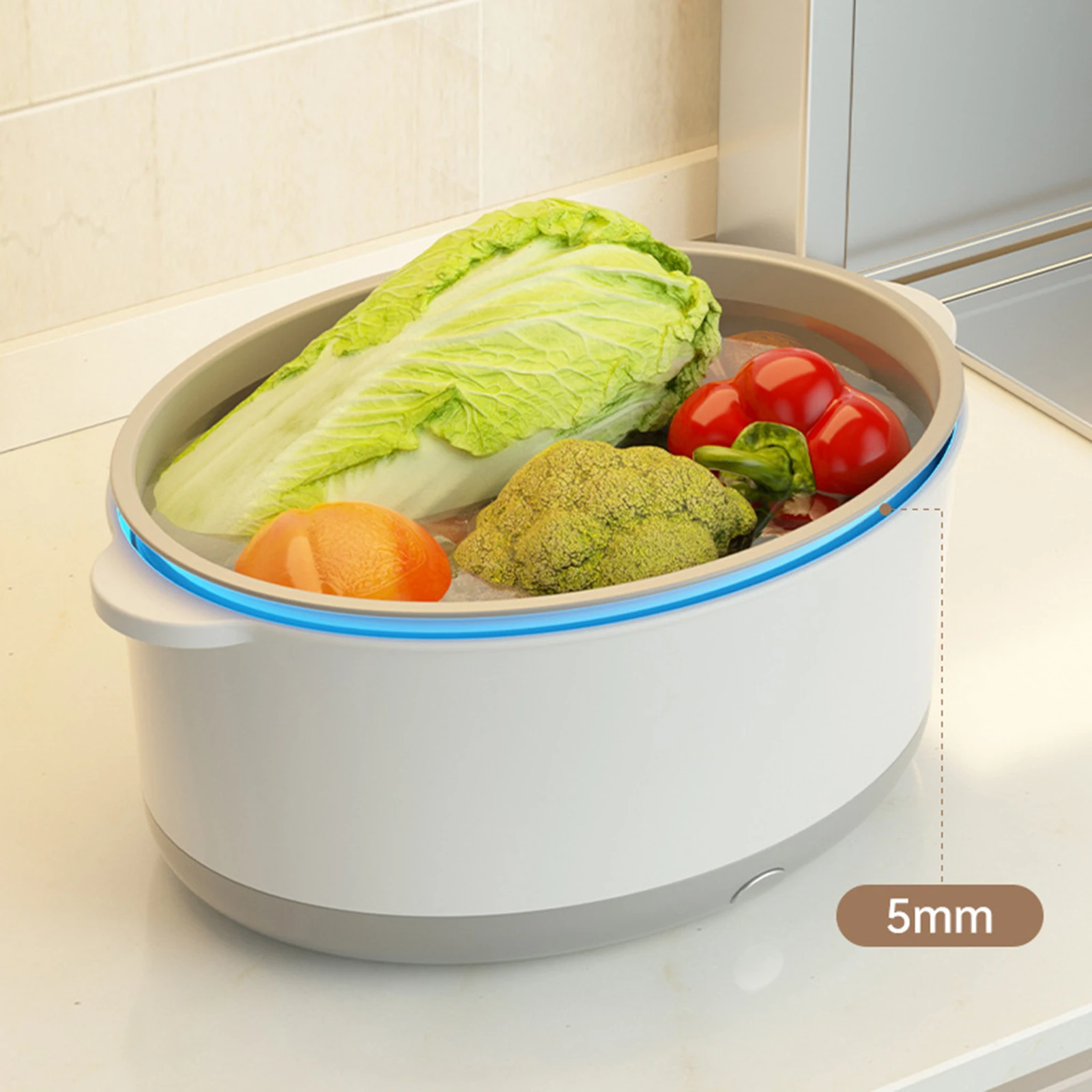 Ultrasound Electric Vegetable Washers Household Food Grains Purifie Basket Tableware Residual Cleaner Wireless Kitchen Gadgets