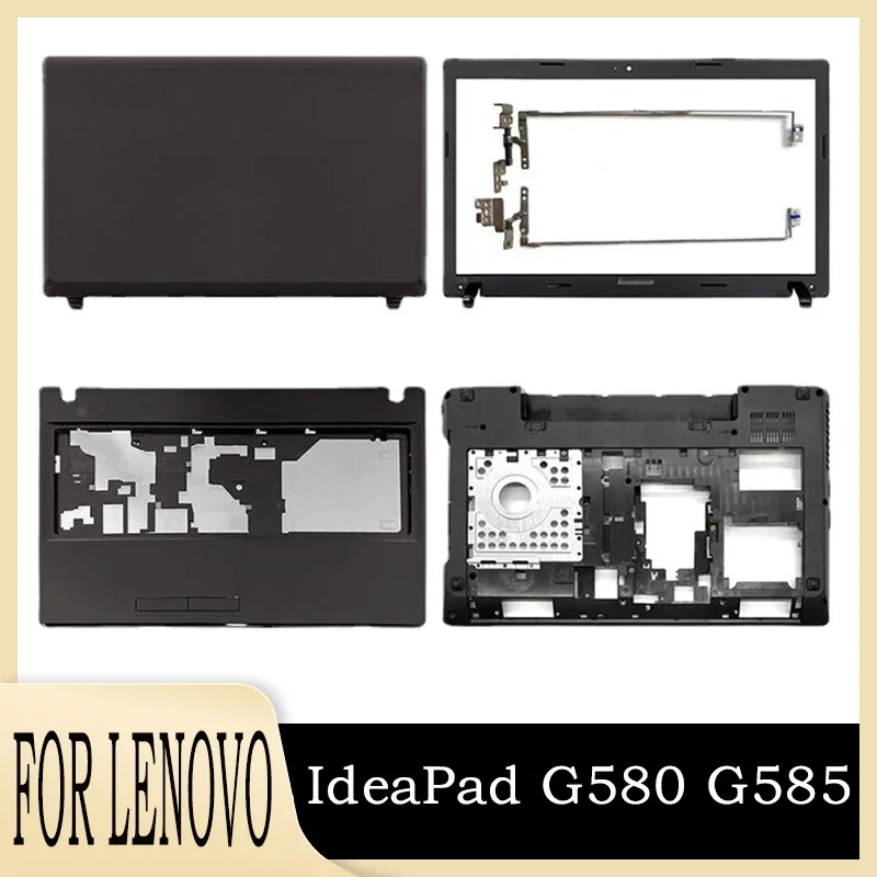 New PC Case For Lenovo IdeaPad G580 G585 LCD Back Cover Front Bezel Palmrest Bottom Case Hinges Laptop Housing Cover Lower Case