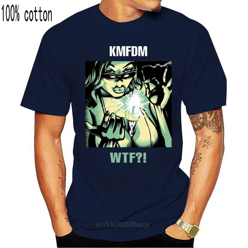

New Kmfdm Wtf Mens Black T Shirt Industrial Mdfmk Skinny Puppy Front Line Assembly Hot Sell 2021 Fashion