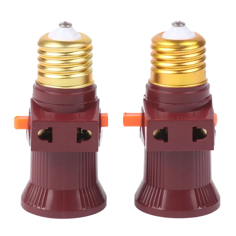 110V- 240V E27 Screw Bulb Holder Convert Switch Lamp Socket LED Bulb Adapter Switch Lamp Socket Adapter