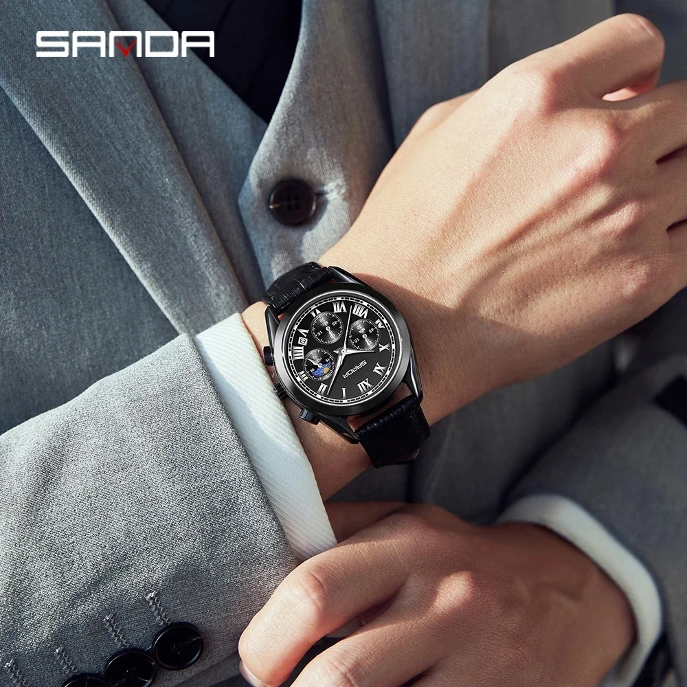 2023 、 NEW SANDA Fashion Watches for Men Luxury Sport Business WristWatch ​Waterproof Quartz Big Clock Digital Male Watch 5012