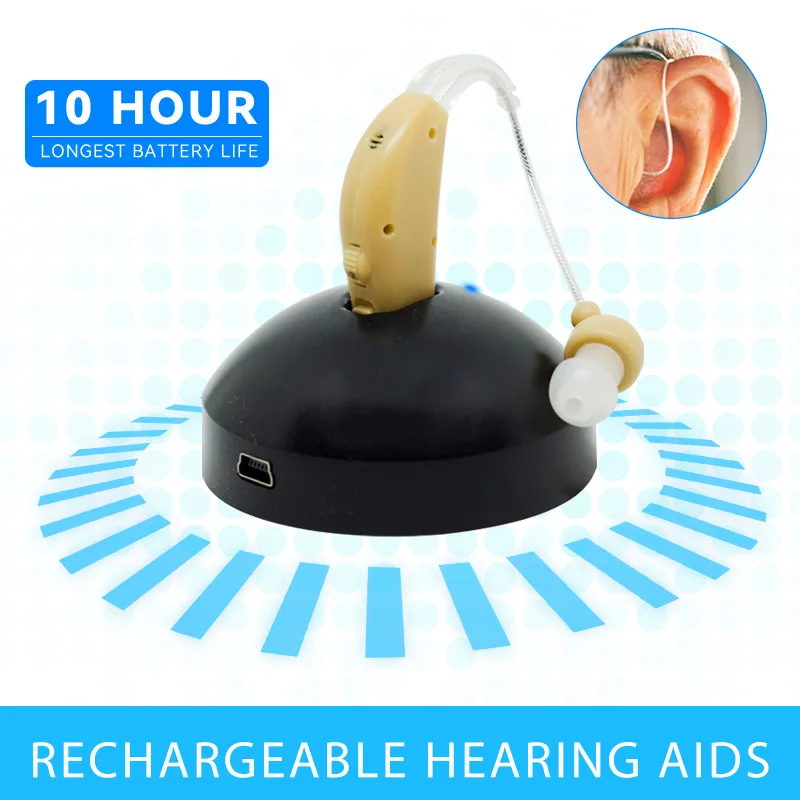 Rechargeable Hearing Amplifier Aid Mini Invisible Sound Enhancer