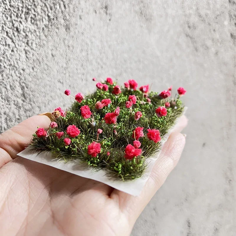 DIY handmade materials miniature model cluster flower cluster ground rosa vegetation military model sand table Can be customized 5