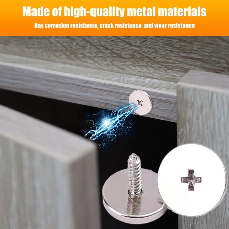 Chiusure Magnetiche per Mobili, Chiusura Magnetica Nascosta, Fermi per Ante di Cucina e Cassetti, Accessori Hardware - immagine 3