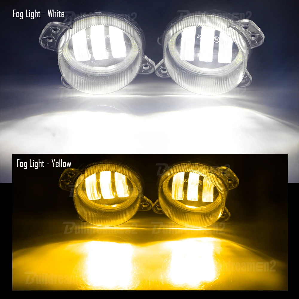 2 X Auto Rechts + Links Kein Fehler LED Nebel Licht 9006 Angel Eye DRL Tagfahrlicht Für VW Volkswagen Transporter T5 2003-2009 – Detail 5