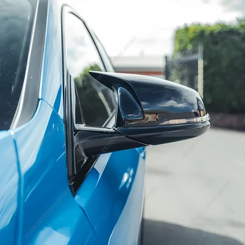 M Style Gloss Black Rear View Mirror Cover Caps Trim Shell Frame For BMW F40 116d 116i 118i 118d 120i 120d 128ti 2020-2024 1