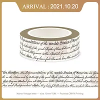 NEW 1PC 10M Decorative Vintage Alphabet Map Letter Newspapers Stamp Washi Tape Paper Adhesive Stickers Cute Journal Stationery 1