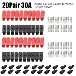 High - Amp Power Connectors with Rubber Dust Covers - 20 Pairs (20Pair 30A)