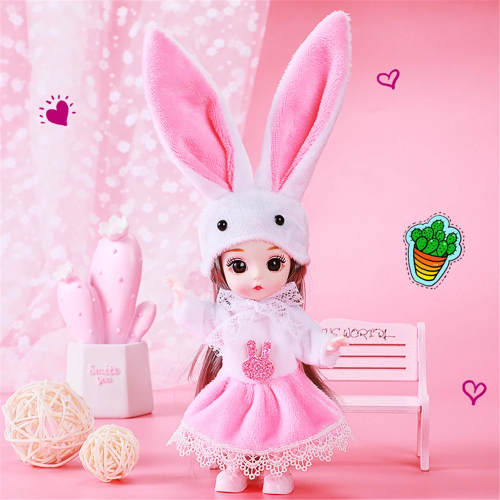 

Princess16cm lovely HJ BJD Doll Figure with Clothes and Shoes Movable 13 Joints Sweet Face Lolita Girl Gift Kid Toy