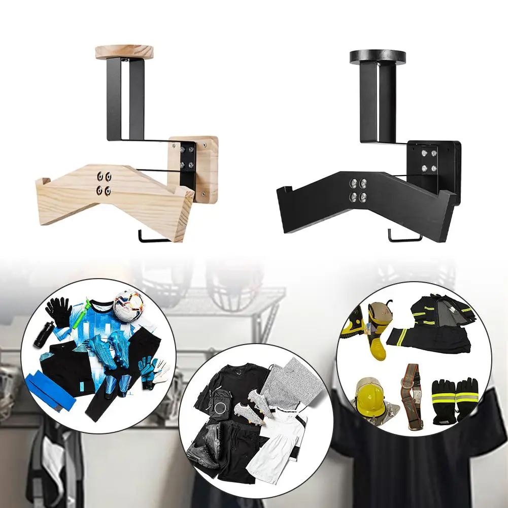 

Вешалка для шлема, настенное крепление, держатель для мотоциклетного шлема, деревянные крючки с дисплеем для велосипеда, вешалка для шлема «Все в одном», стойка для шлема S8G3
