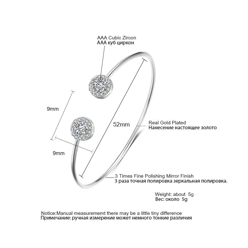 Star Moon Open Cuff Bracelet Accessories Gold Color Copper Micro Pave Zirconia Geometry Bangle for Women Men Fashion Jewelry