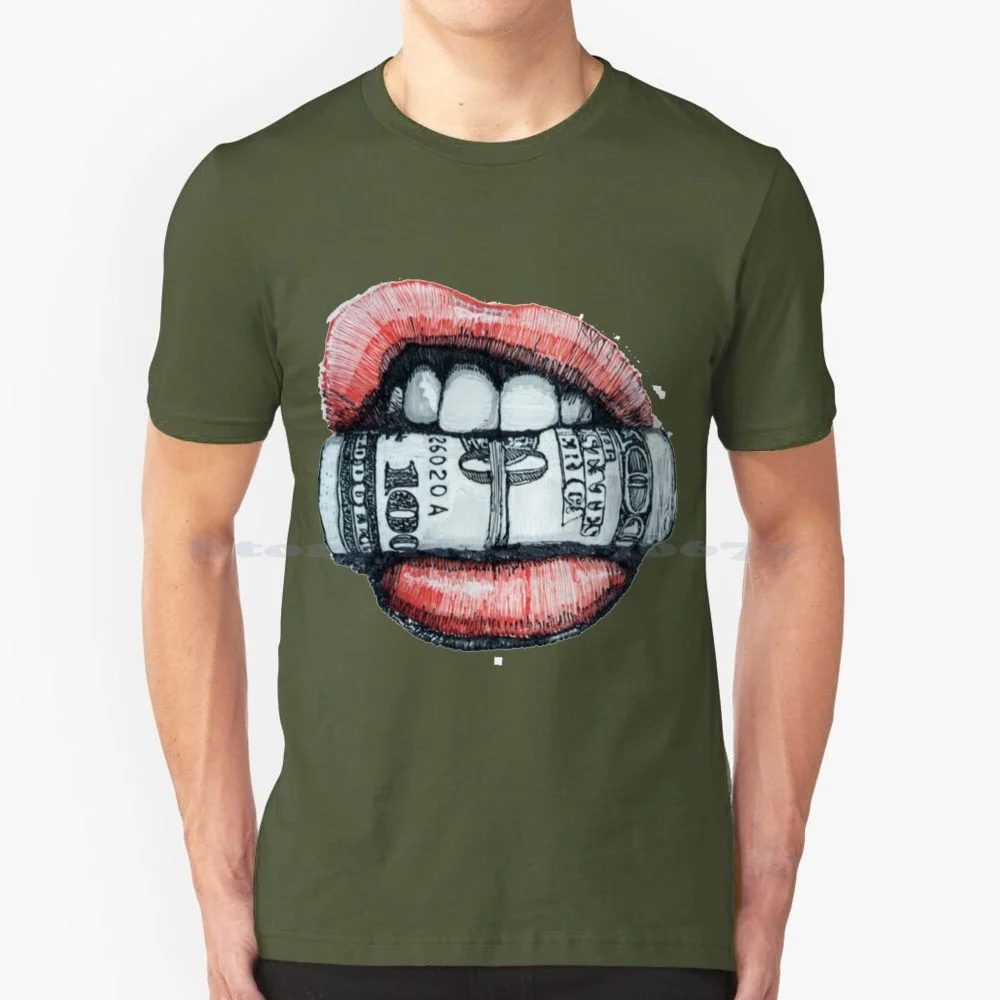 Money For A Smile T Shirt 100% Cotone Tee Bruno Mars Music 24K Magic Album Rap Testi Cute Finesse Pop Cool Estetica Spotify