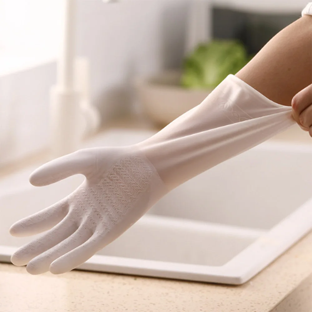 Dishwashing gloves household gradient waterproof latex gloves washing clothes and household cleaning gloves kitchen