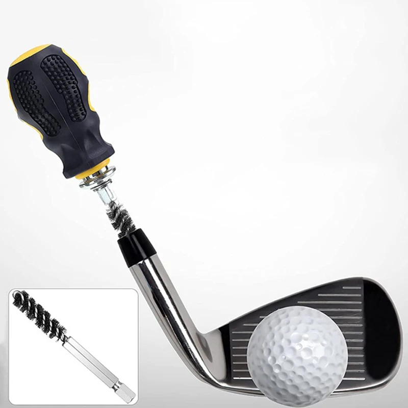 1 stücke 9/11mm Golf Club Pinsel Edelstahl Draht Pinsel Durchmesser Golf Clubs Kopf Hosel Pinsel Reinigung werkzeug Golf Zubehör – Detail 2