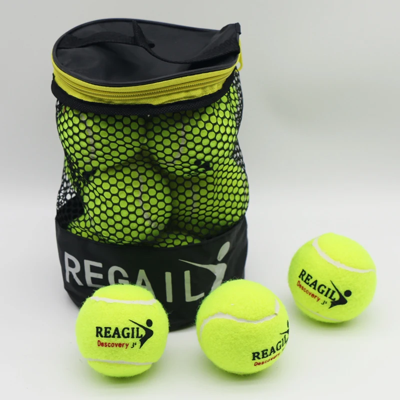 DS12 Tennis Balls High Bounce Practice Training Tennis For Dogs Bite 6.4CM High Flexibility Chemical Fiber Balls 12pcs
