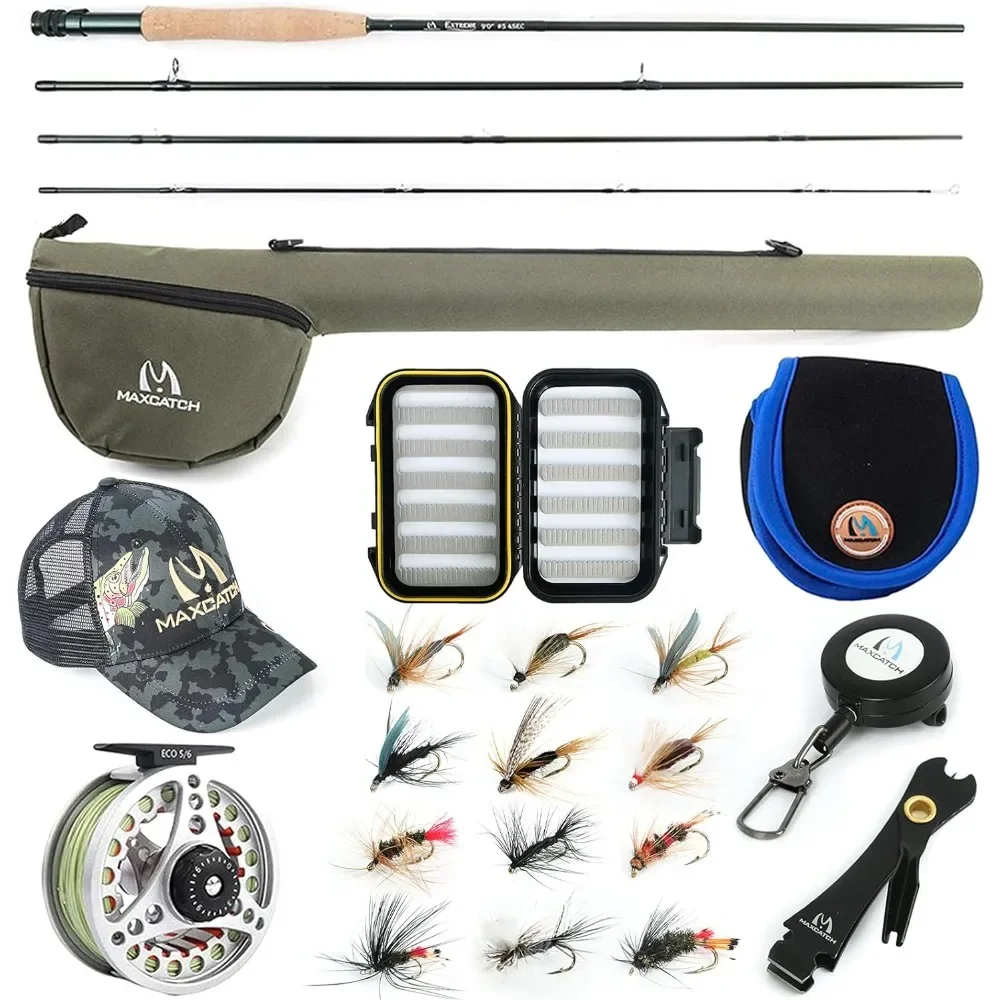 Maxcatch Extreme Fly Fishing Combo Kit 3/5/6/8 Weight, Starter Fly Rod and Reel Outfit, with a Protective Travel Case 1