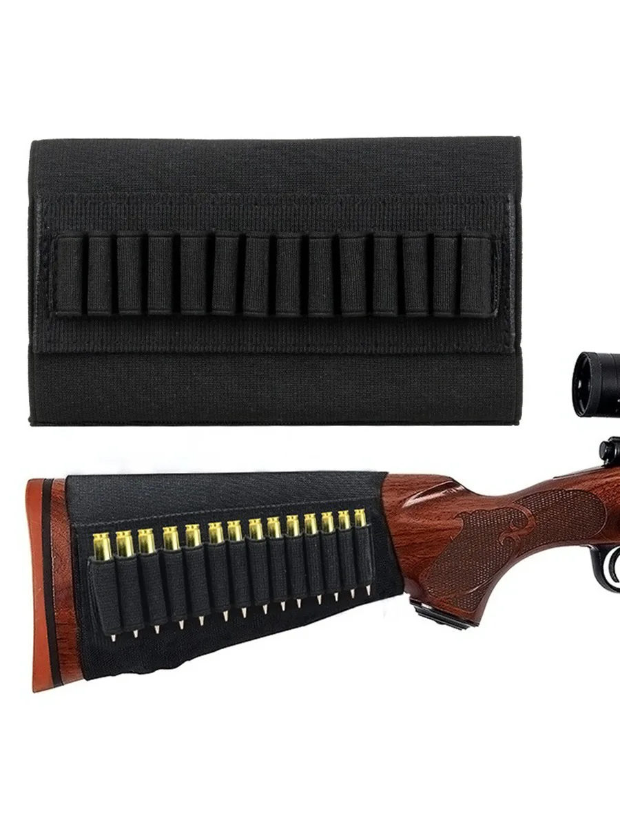 

14 Round Ammo Holder Cartridge Shot Gun Shell Magazine for 5.56mm .22/.223.204 Gun Shell Holders Hunting Butt Holder