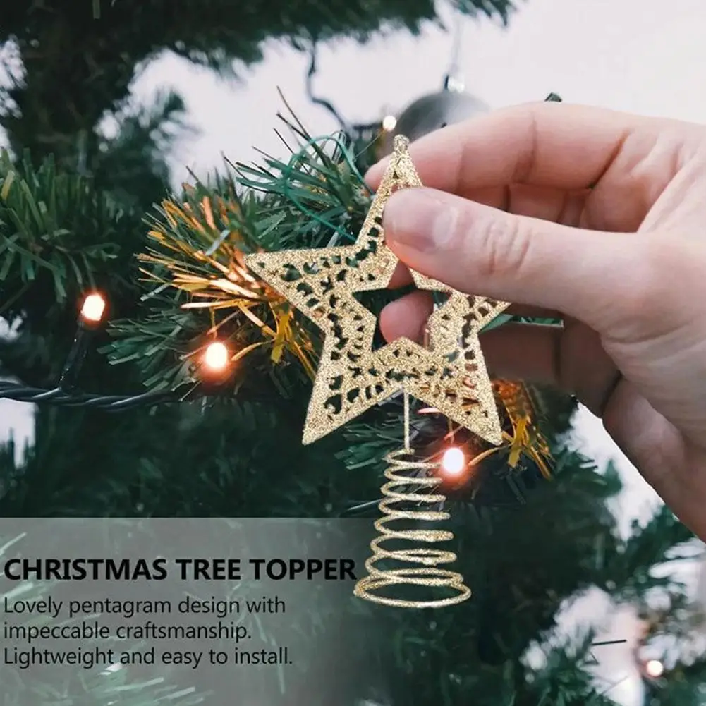 Albero Di Natale Toppers Star Xmas Tree Decor Snowflake Hanging Treetop Decorazioni Per Feste Di Natale Per La Casa Xmas 2023 New Ye E7Y7
