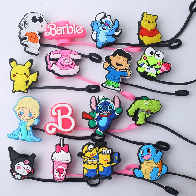 2pcs Initial Letter Charms + 2 Straw Covers For Stanley Cup – Personalized Silicone Straw Tips & Dust Protectors