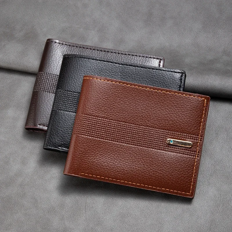 

Деловой досуг Европа и Соединенные Штаты мужской бумажник короткий из искусственной кожи с несколькими картами