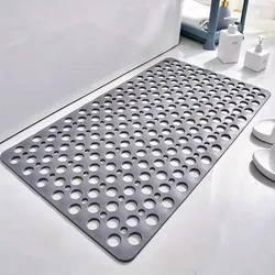 Enhanced Non - Slip Bathroom Mat with Suction Cup and Quick Drainage Design - 75cm (1pcs grey)
