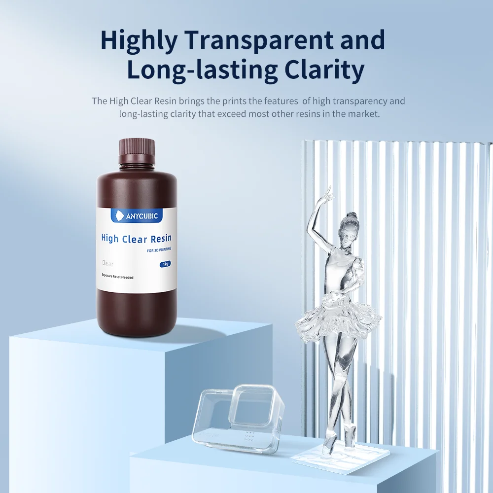 Anycubic High Transparency Uv Resin 405nm Photopolymer Resin Long-lasting  Clarity For Photon Mono X 3d Printing Clear Materials - 3d Printing  Materials - AliExpress