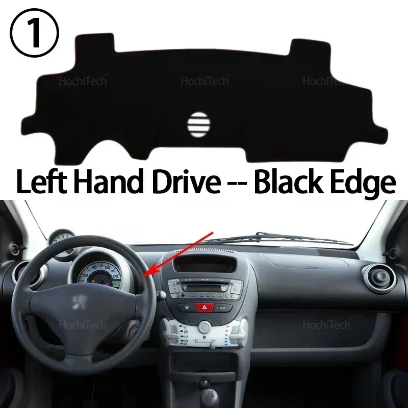Auto-Armaturenbrett-Abdeckung, vermeiden Sie Lichtpolster, Instrumententafel, Matte, Teppiche für Peugeot 107, Toyota Aygo AB10 AB20 AB30 2005–2014 – Detail 9