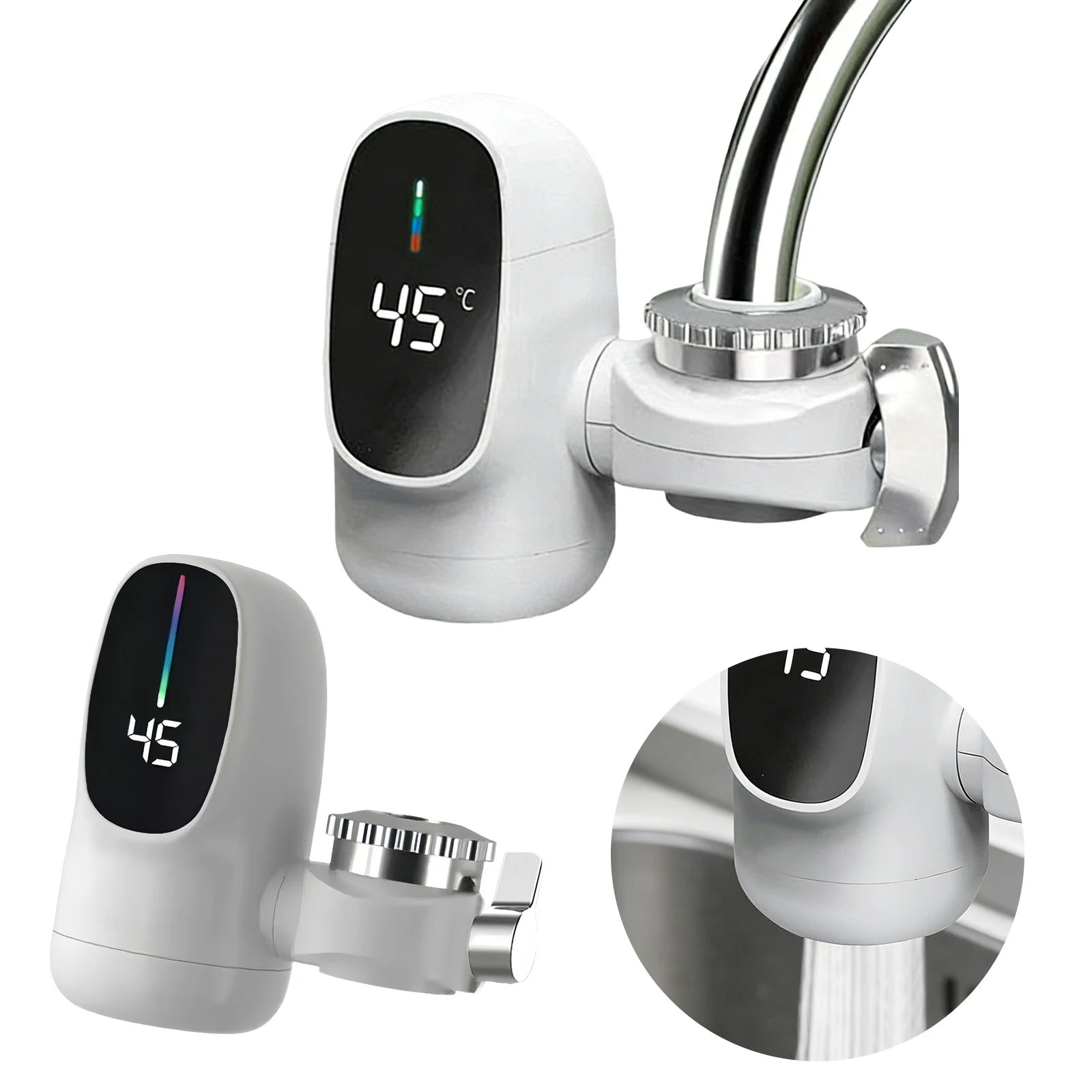 110V Instant Electric Hot Water Faucet Energy Saving Hot Cold Mixer Fast Heating Electric Heater Faucet for Kitchen Bathroom 2