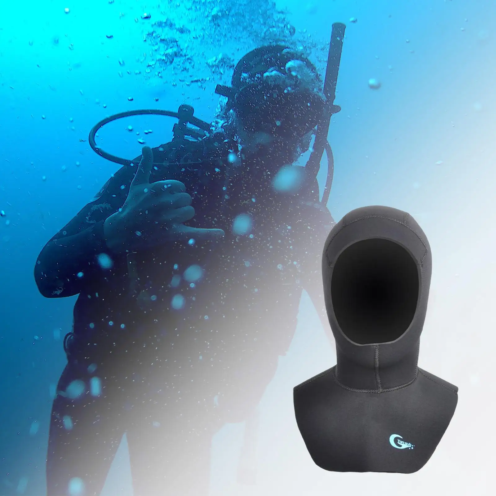 Wetsuit Hood Dive Cap Women Men 5mm Neoprene Scuba Diving Hood for