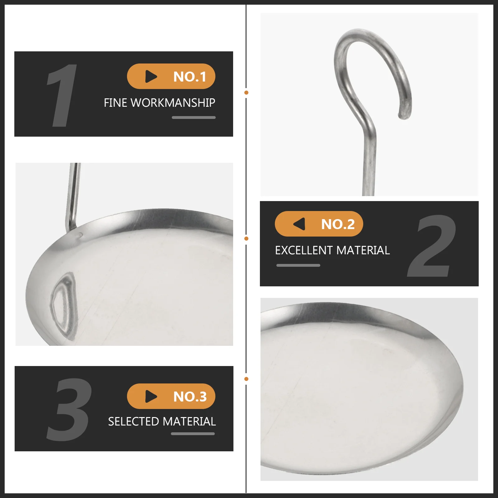4 Pcs Long Handle Stainless Steel Shrimp Cake Spoon Pancake Spatula Spoons Kitchen