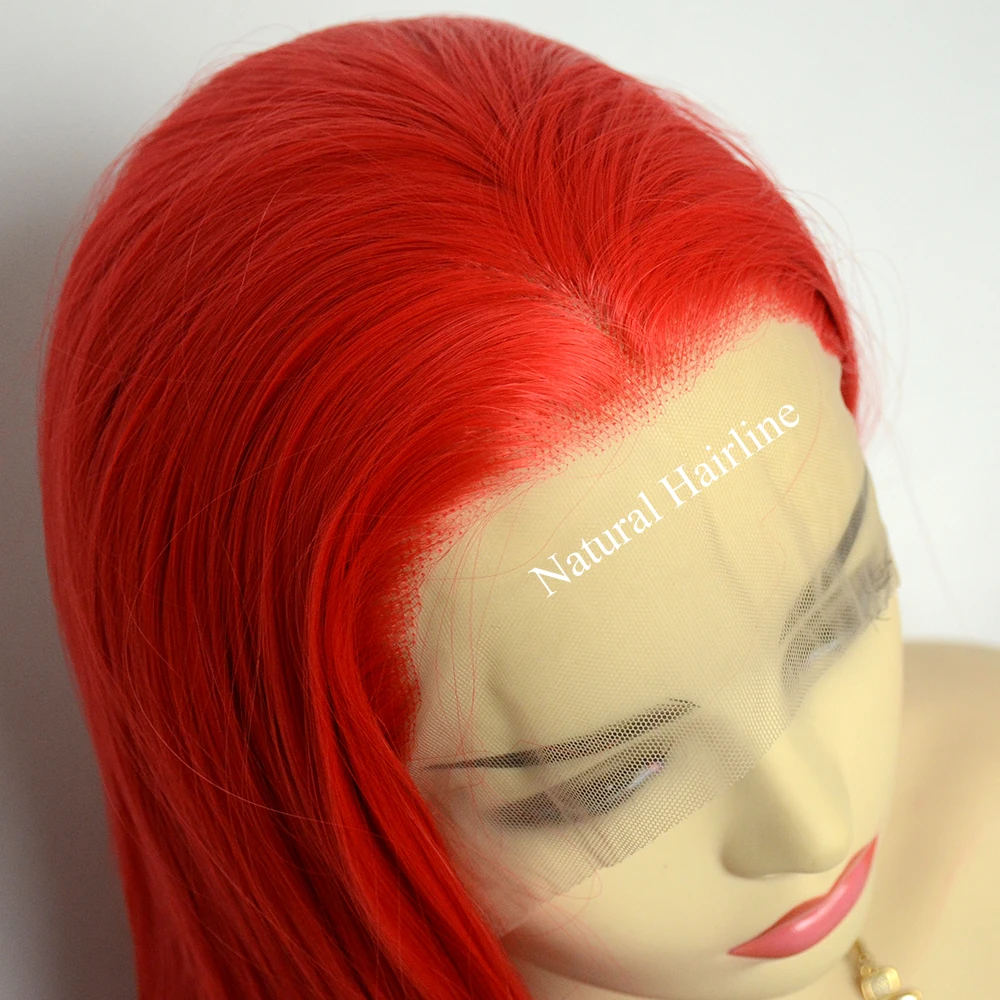 Voguequeen Red Synthetic Lace Front Wig Pré