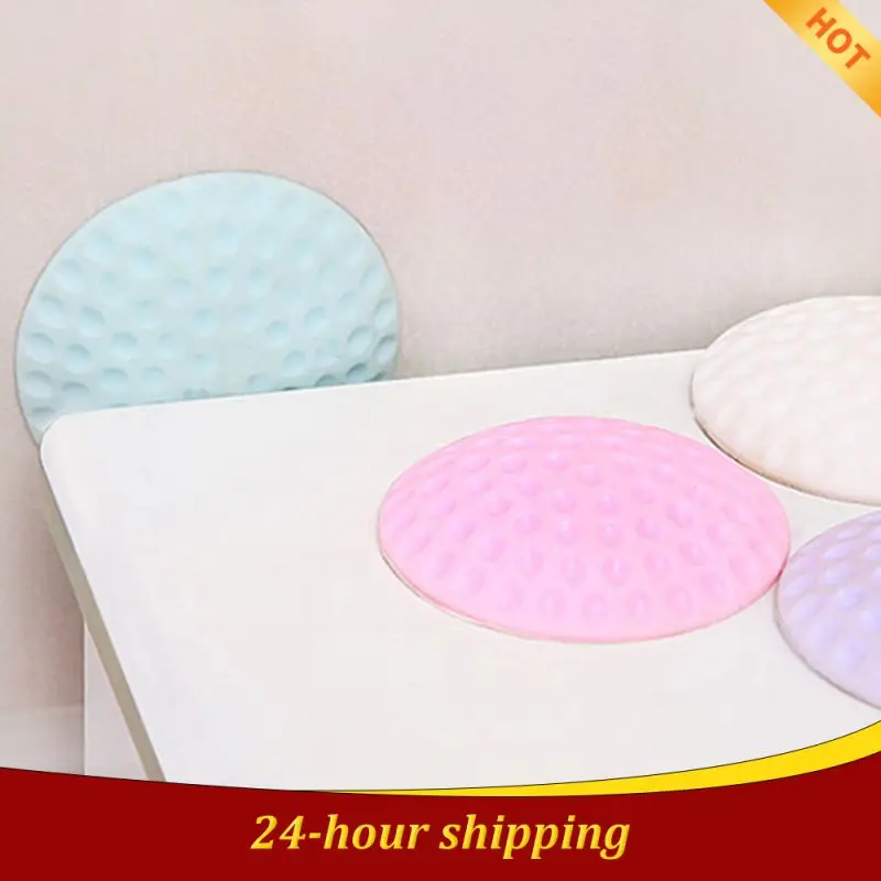 

Door Handle Crash Pads Round Bumper Buffer Guard Stopper Wall Protectors Solid Color Anti-collision Pad Dropshipping