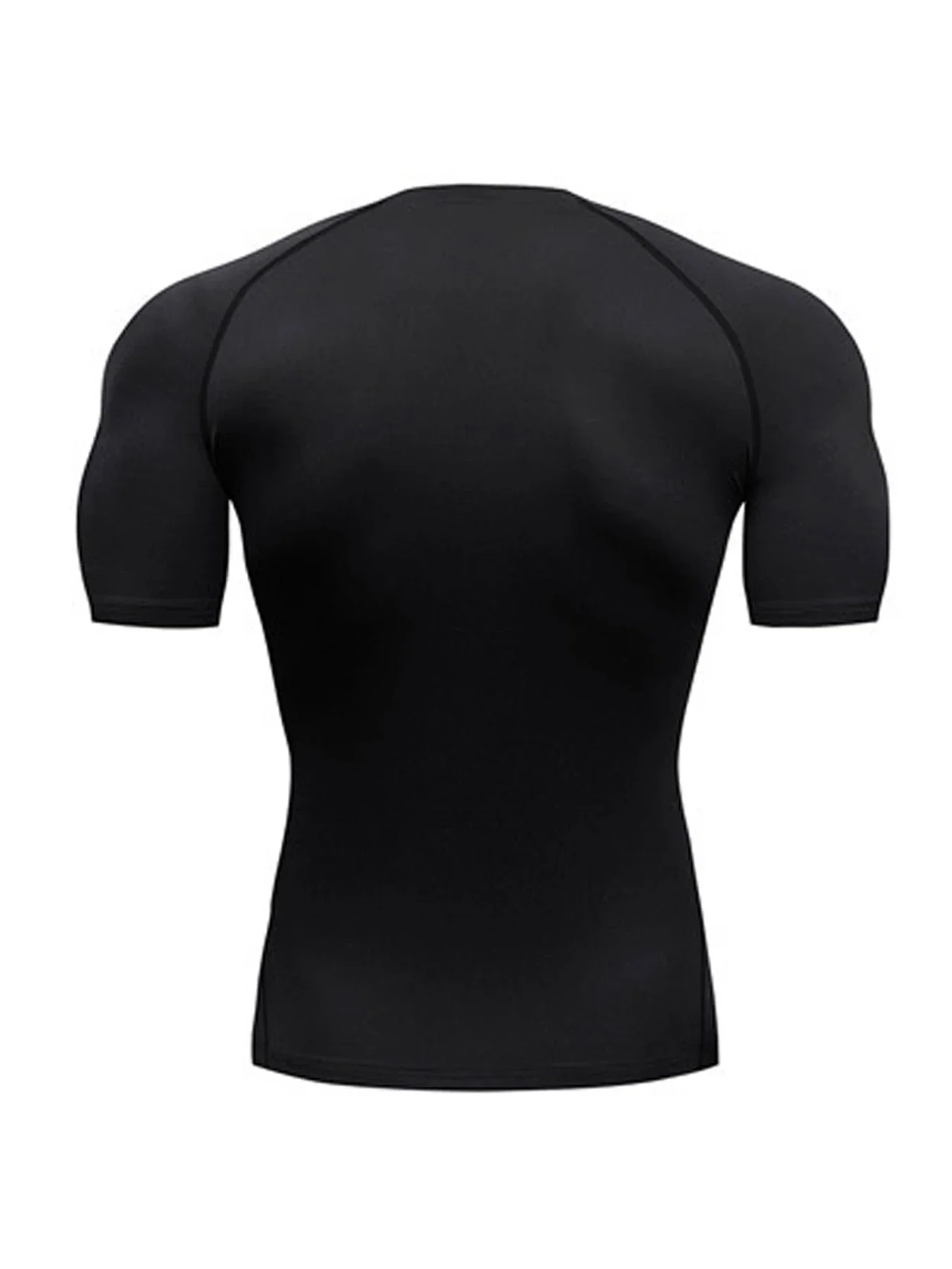 T-shirt sportiva attillata per bodybuilding da uomo T-shirt estiva con o-collo a compressione Palestra Fitness T-shirt da corsa ad asciugatura rapida Top da allenamento maschile - immagine 2