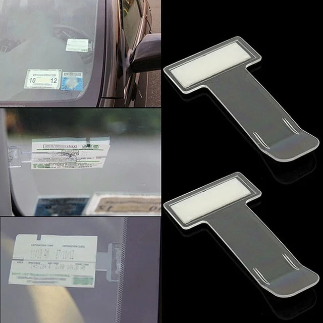 5Pcs Car Parking Ticket Clip Windshield Sticker Fastener Card Bill Holder Automobile Stop Permit Holder Clip Auto Accessories 4