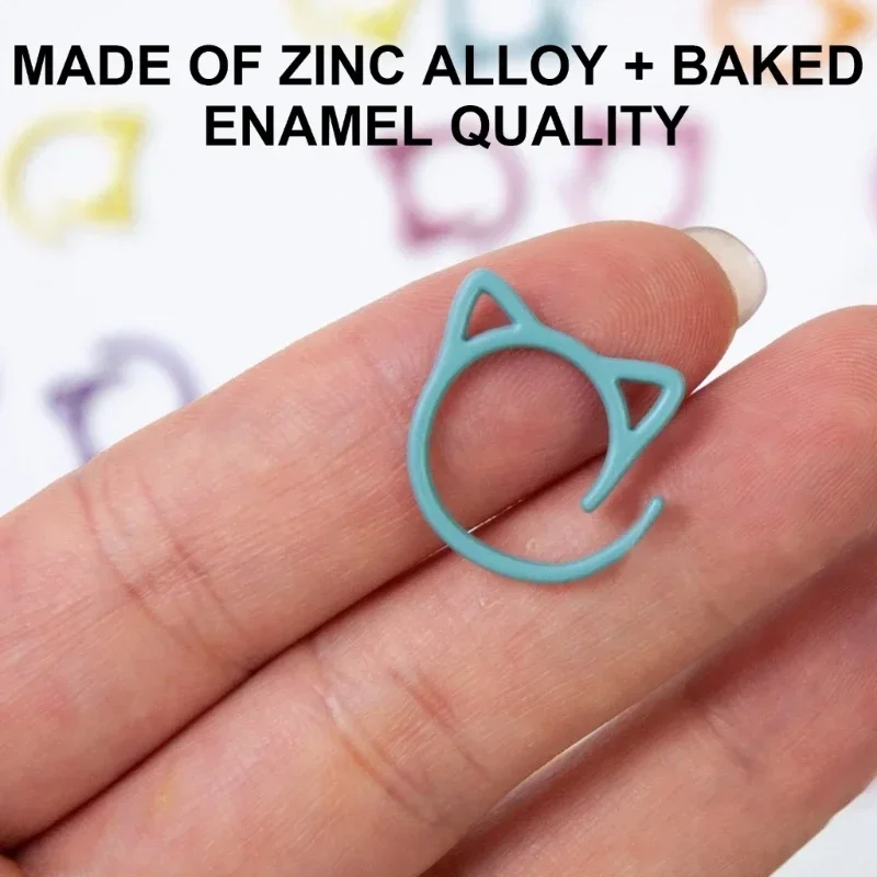Metal Crochet Locking Stitch Markers Rings for Knitting