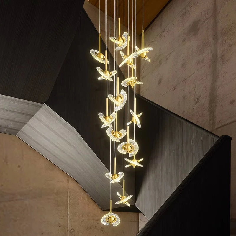 Nordic Home Decoration Stair Chandelier Living Room and Dining Room Pendant Lights Ceiling Light Indoor Lighting pendant lights ceiling light pendant lamp chandelier lighting vintage pendant lights rope pendant lamp
